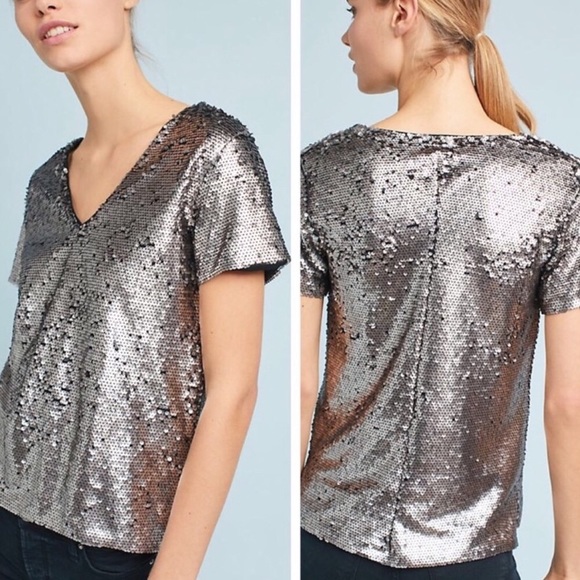 Anthropologie Tops - Anthropologie Vanessa Virginia Sequin Top Medium